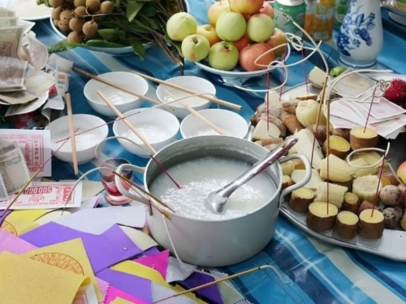 mam cung chung sinh gom nhung gi le vat theo nghi thuc dan gian